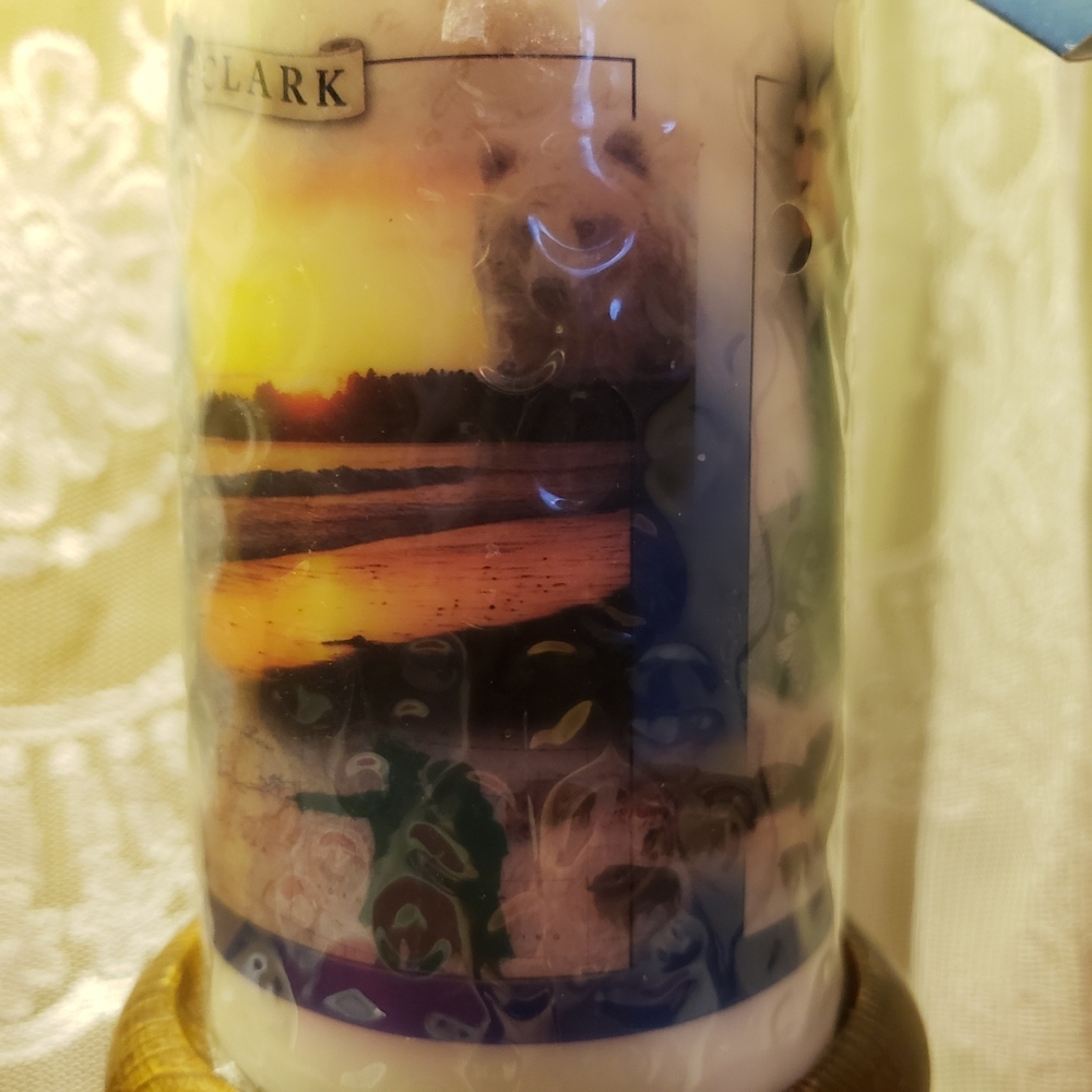 NWT Vtg Candle & Wooden Pedestal/Holder Lewis & Clark - Picture 3 of 14